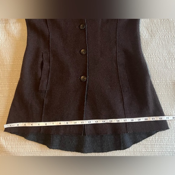 Eileen Fisher Brown Merino Wool Light Jacket Size Medium - Picture 6 of 10